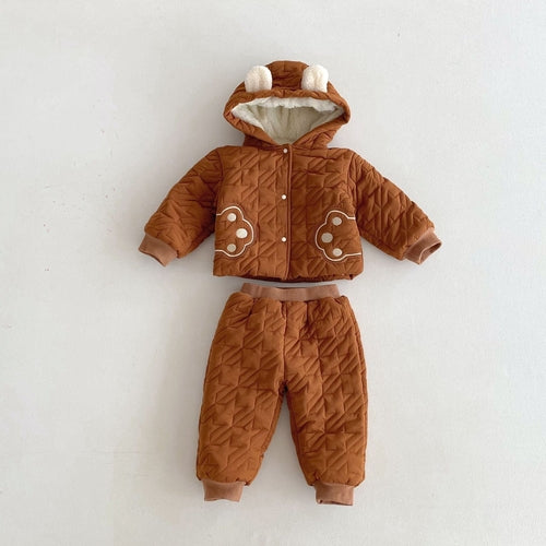 Winter Infant Baby Unisex Teddy Paws Pattern Long Sleeves Coat With