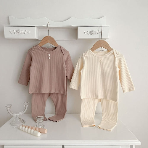 Infant Baby Unisex 2 Colors Long-sleeve Combo Long Pants In Sets