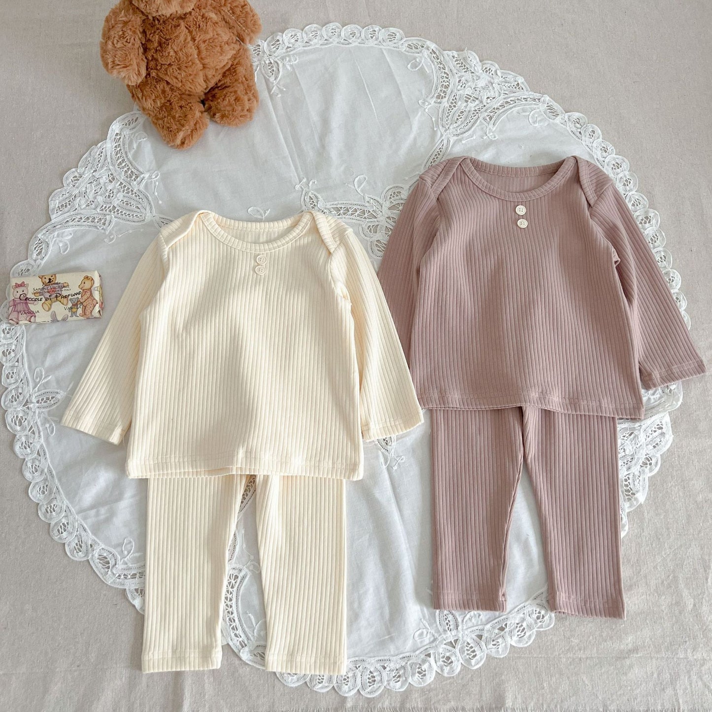 Infant Baby Unisex 2 Colors Long-sleeve Combo Long Pants In Sets