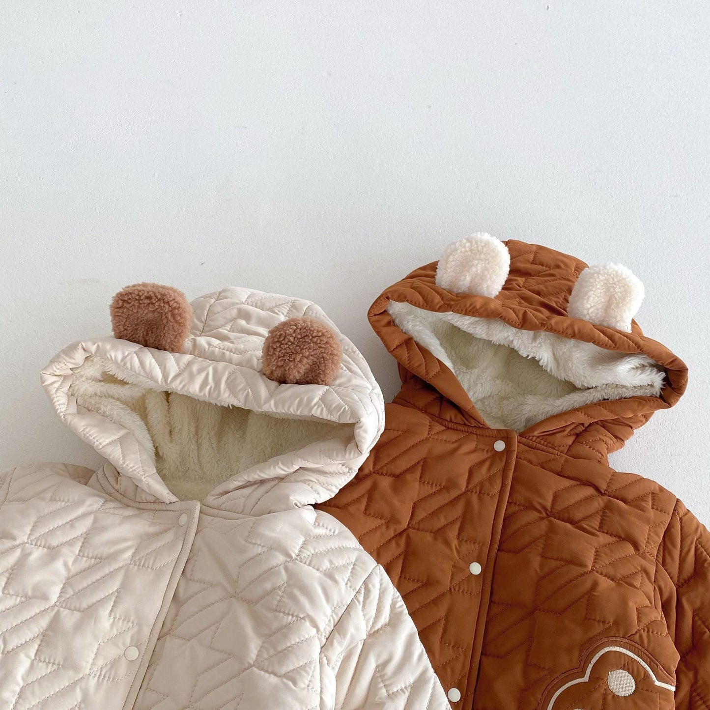 Winter Infant Baby Unisex Teddy Paws Pattern Long Sleeves Coat With